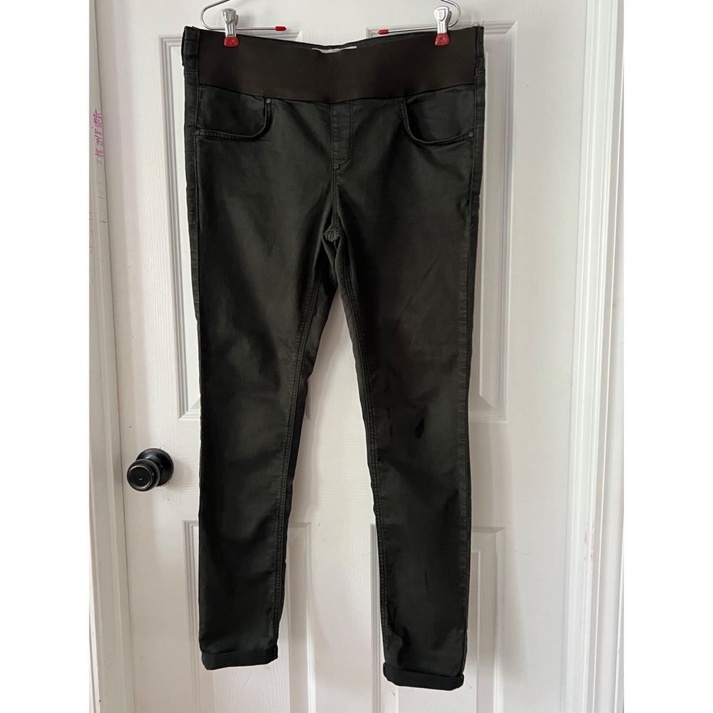 Topshop Black Cuffed Maternity Jeans